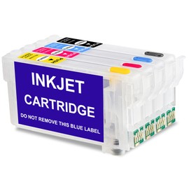 KiteiHiry KHY T822XL Sublimation Ink Cartridges with Chip WF-3820 Empty Refillable Ink Cartridges 822XL with for Workforce Pro WF-3820 WF-4820 Wf-4830 Wf-4833 Wf-4834 Empty Refillable Ink Cartridge