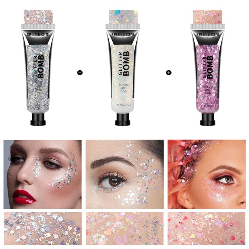 Qwesure Xixi Liquid Eyeshadow Long-Lasting Waterproof Glitter Eyeshadow Set Glitter