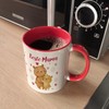 Bären Mutter und Kind Kaffeebecher in rot mit Spruch Beste