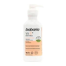 Babaria - Crema Hidratante Corporal con Vitamina E | Apto Para Pieles Sensibles | Hidrata y repara la barrera cutánea | Body Lotion que Unifica el tono de la piel | Piel suave y calmada | Textura ligera de rápida absorción | 500 ml