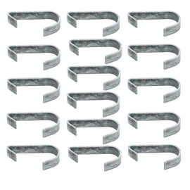1-3/8”Chain Link Fence Gate Clips, Kennel Panel Clip Bands, Chain Link Fence Latch Hardware, Chain Link Fence DIY Gate Clips, Galvanized Steel, 16 Packs