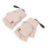USB Heated Gloves Mitten Men Women Winter Knitted Fingerless Hand