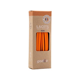 Gorilla - Children's Elastic Shoelaces - No Tieing, Comfortable Hold - Elastic & Easy Care - For Everyday & Leisure - Flat, Thin & Durable - 90 cm x 4.5 mm, orange