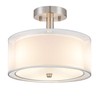 FOLKSMATE 3-Light Semi Flush Mount Ceiling Light Fixture, Drum Light
