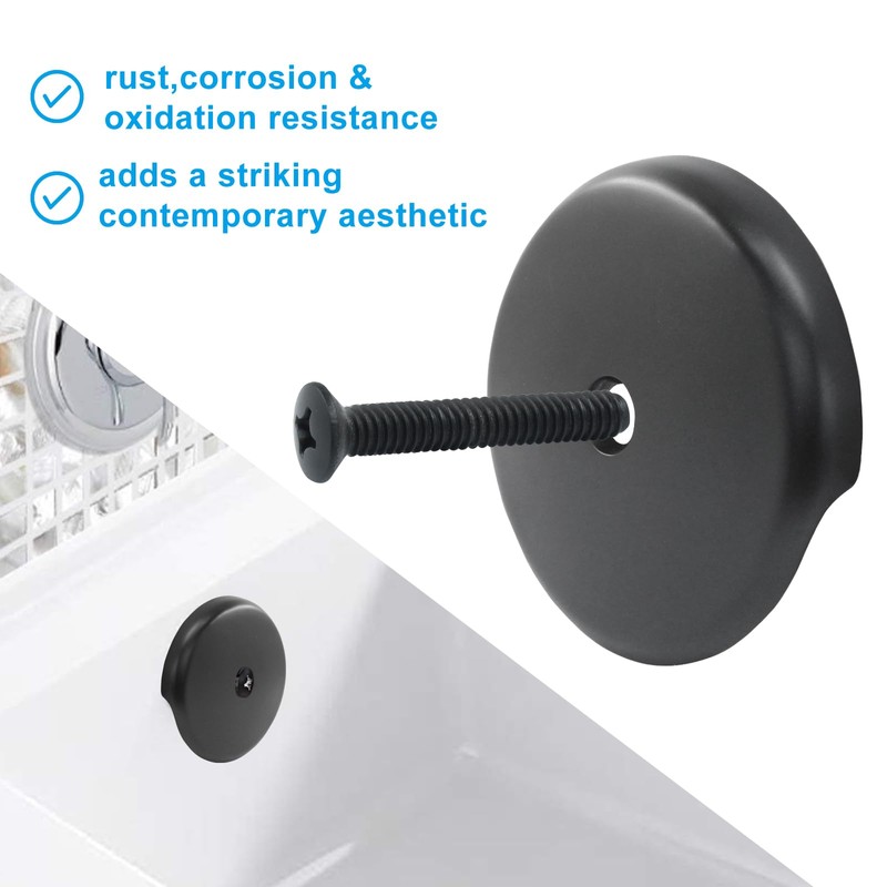 Waziaqoc Tub Overflow Drain Cover, Single Hole Bathtub Drain Overflow