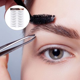 Imitation Eyebrow Stickers 3 Sheets Hair- Like Authentic Eyebrows Waterproof Brow Sticker Temporary Brow Fake Eyebrow Stickers