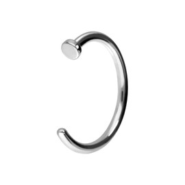 PIERCINGLINE Titanium Nose Ring Open Plate Piercing Lip Eyebrow Nose Ear Choice of Colours and Sizes, Titanium