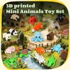 SHUWND16 PCS Mini Animals Set,3D Printed Little Animals Articulated Flexible