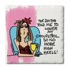 Thirstystone High Heels Single Tumbled Tile Stone Coaster with Protective