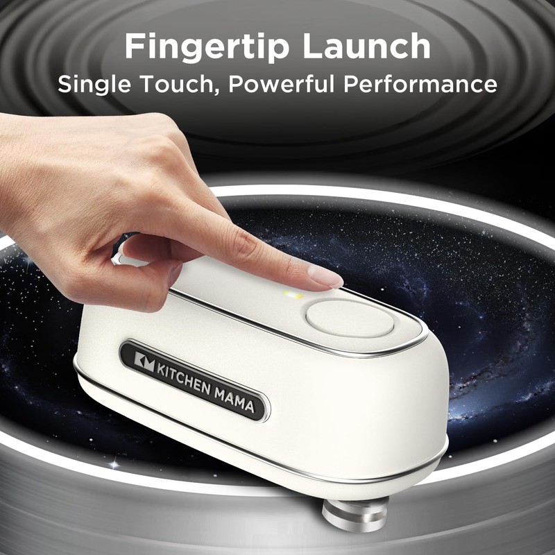 Kitchen Mama Orbit One Rechargeable Electric Can Opener: Hands-free, USB-C