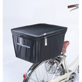Kawasumi Seisakusyo KWR-210BK Bicycle 2-Tier Rear Basket Cover, Compatible with Large Baskets, Black