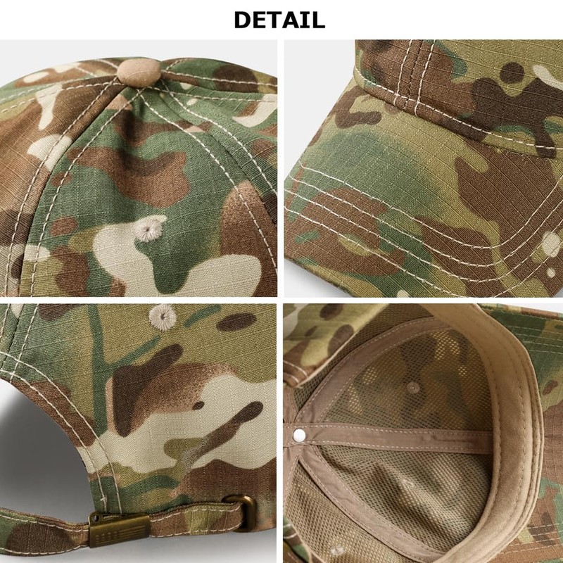 GUN FREAK Tactical Baseball Cap Hat Honeycomb Camo Military Airsoft