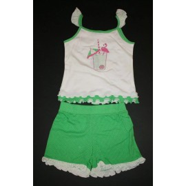 Sweet Potatoes NEW Big Fish Sweet Potatoes Girls 5 yr 2 Piece Outfit Flamingo Top & Dot Shorts