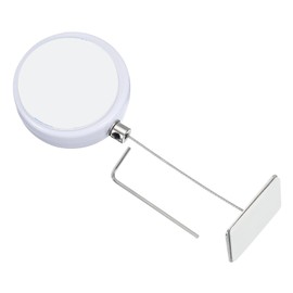 PATIKIL 1.5m / 4.9Ft Retractable Remote Control Tether, Security Remote Cable Lock Adjustable Cable Leash Length for TV Remote Control Gaming Controller, White (Square Iron Cap)