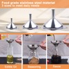 Jotia 4Pcs Stainless Steel Kitchen Funnel Set with Brush, 3