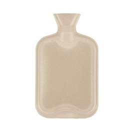 2 Litre Hot Water Bottle Winter Warm Nights Brithish Standard Natural Rubber, Leak Proof, Choose Your Colour (with/Cream)