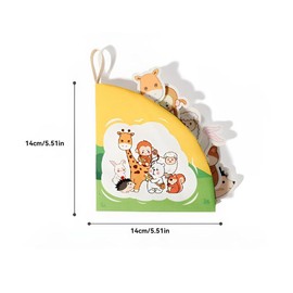 Fabric Soft Cloth Book Toy for Infants, Quiet Tearable Early Education Book, Cognitive and Chewable Tactile Book for Babies:_Multi-color_Marine animal torn cloth book