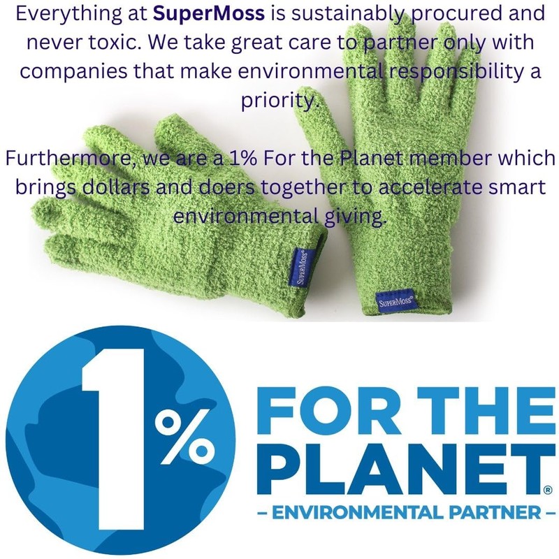 SuperMoss (01710 Microfiber Dusting Gloves for Plants – Gentle Leaf