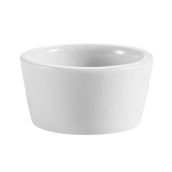 CAC China 2-Ounce Super White Porcelain Round Ramekin, 2-1/4 x 2-1/4", (Box of 48)
