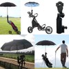 Umbrella Holder Adjustable Clamp Stand Universal Black Cart Umbrella Holder