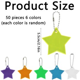 YEWCEP Pack of 50 Safety Reflectors Children, Reflectors, Reflector Children, Children's Reflector Pendants, Easter Gifts, Reflectors Pendant, Children's Reflectors for School Bag, Backpack, Cycling