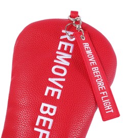 SHABIER Red Golf Head Cover with Remove Before Flight Design for Fairway Club