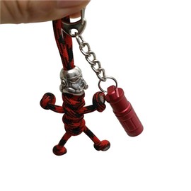 Super Mini Small Tiny Keychain Flashlight, Smallest Bright Key Ring Light Torch for EDC Emergency Dog Walking Sleeping Reading Gift for Student Kids or Parents (e1-alu alloy Red)