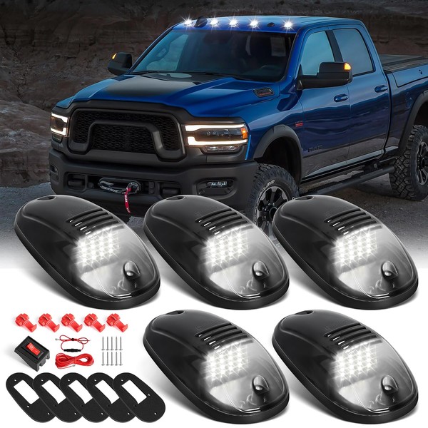 FICOLPO Universal Cab Clearance Light, 5 Pcs 16 LED Roof
