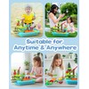 4-in-1 Play Kitchen Sink Toy Set with Running Water, Cutting
