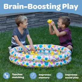 Duck Pond Matching Carnival Game, Easter Gift Outdoor Games for Kids Birthday Party Fun Activities Gift for Kids 3 4 5 6 7 8 - Outdoor Water Toy for Backyard, Beach - Memory Game, Summer Outside Toys