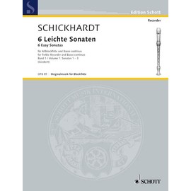 Six easy Sonatas: treble recorder (flute, violin, oboe) and basso continuo; cello (viola da gamba) ad libitum.: Numéro 1