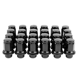 M12x1.5 Lug Nuts Set of 24 for Tacoma 4 Runner FJ Cruiser Matrix GX470/ GX460 SR5 Pre-Runner TRD Off-Road/Limited Black 13/16 Hex 1.85 Inch Length OEM Factory Wheel Mag Lug Nuts