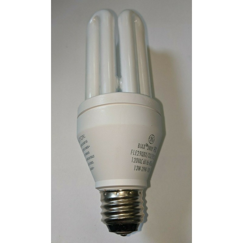 GE-18W- (Soft White) (2700K) (E26 Base) 3 Way (30W/70W/100W) CFL