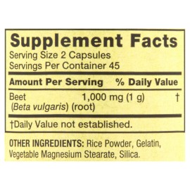 Spring Valley Beet Root Dietary Supplement, 1000 mg, 90 Count