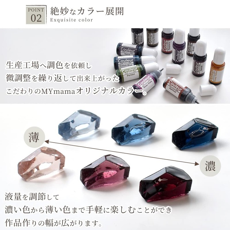 MYmama High Concentration Resin Coloring Agent, Clear Color, Crule, 0.3