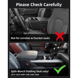 LANGBEAN Armrest Organizer for 2025 2024-2019 Ram 1500 2500 3500（Full Console w/Bucket Seats Only）, Center Console Organizer, Center Console Tray Custom for Ram 1500 2500 3500 Accessories, Black