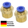 Pneumatic Plug Connection 1/2 Inch to 8 mm Pneumatic Hose