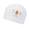Children's Teddy Bear PU Swim Cap White RO-RC2C018-WH_CA / 아동 곰돌이 PU 수모 화이트 RO-RC2C018-WHCA