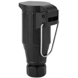 13 Pin Plug 12V 13 Pin Plastic Trailer Socket Wiring Harness Adapter for Caravan Tow Bar Black