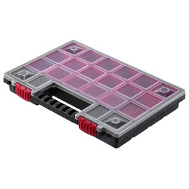 KADAX Organiser, Tool Box Made of Plastic, Small Parts Magazine with Transparent Lid, Small Parts Magazine in Various Sizes, Assortment Box (34 x 25 cm / 1 Piece)