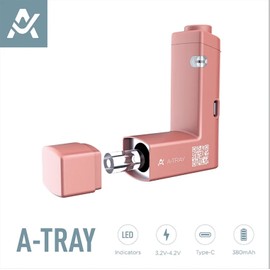 A-tray battery, discreet, mimics oral inhaler 510 compatibility