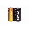 PPOWER CR123A Lithium 3V Photo Disposal Batteries with Battery Storage