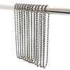 Black Nickel Shower Curtain Hooks, 27 Inch Ball Chain Design,