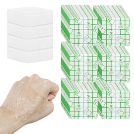 Disposable Makeup Palette Tray 200 Pcs Adhesive Foundation Palette with 4 Pcs Plastic Organiser Foundation Mixing Palette for Eyeshadow Foundation Lipstick (200Pcs + 4 White Storage Boxes)