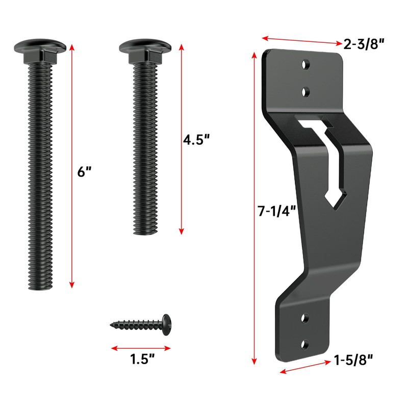 Black Universal Trailer Spare Tire Carrier Bracket | Wall mount