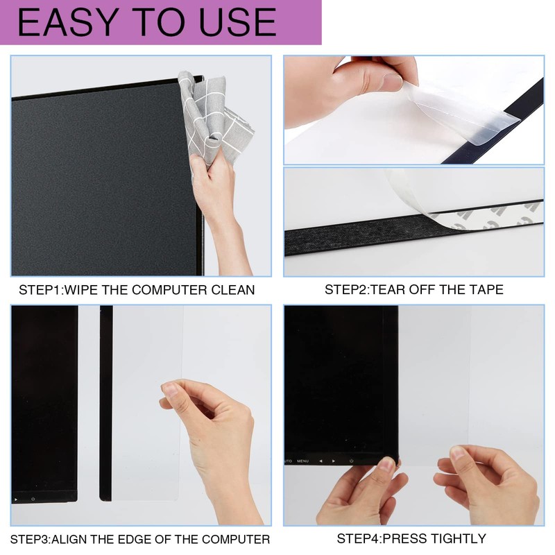 Ruzister 2 Pack Office Desk Accessories Monitor Memo Board Computer
