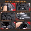 Glossy Black Side Mirror Covers Caps Compatible with 2019-2025 Dodge