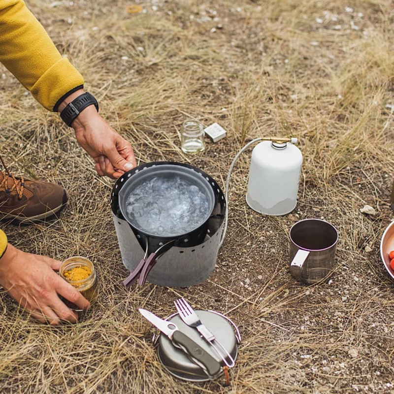 Lixada Wind Shield Ultralight Ultra-thin Titanium Windproof Plate Outdoor Camping