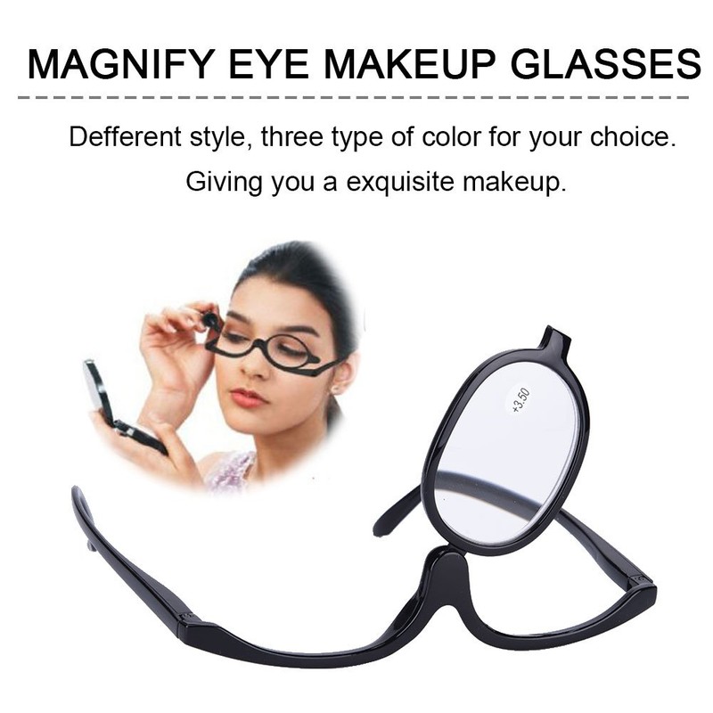 Make-Up Glasses with Folding Lens (Black 400)