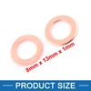 A ABSOPRO Copper Crush Washers Flat Sealing Gaskets Rings 8mm